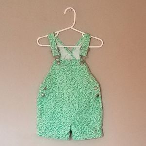 Baby Gap floral shortalls Size 18-24 M